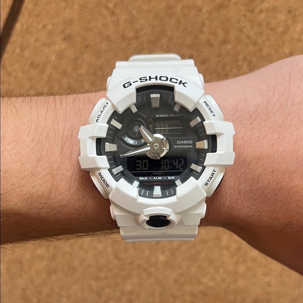 G-Shock Dual-Tone White and Black Watch